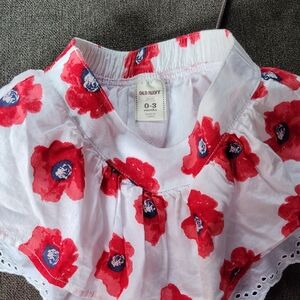 Old Navy Infant Dress with Red Floral Design